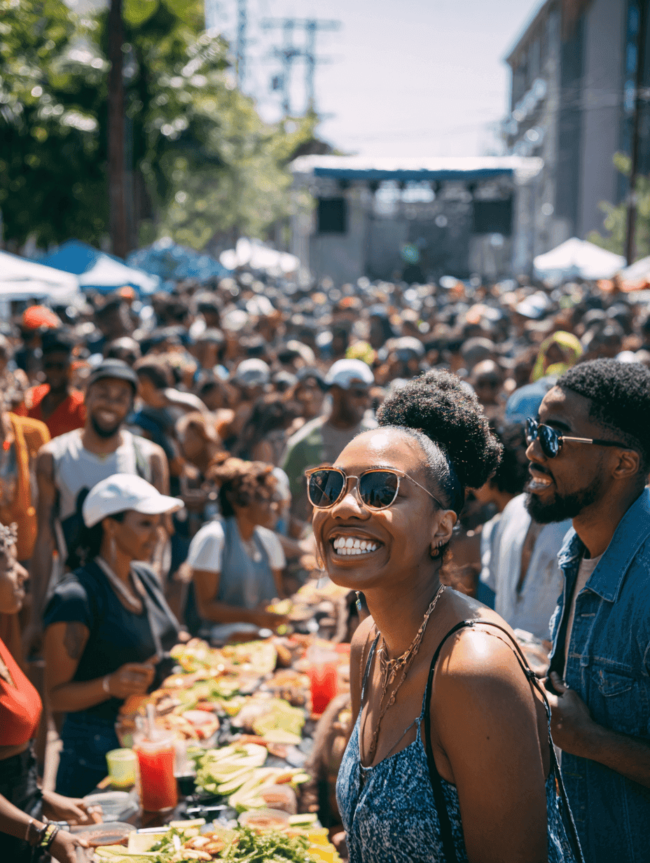 Woman walking on a city street